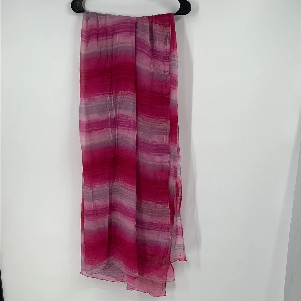 Pink Striped Large Scarf Wrap